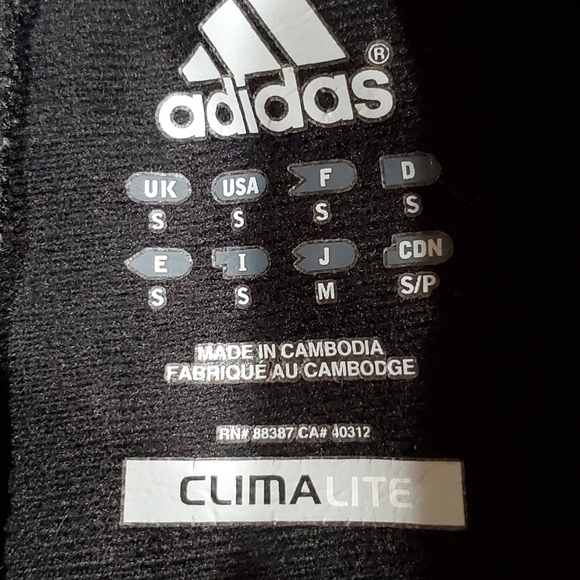 Adidas ClimaLite Black & White Straight Leg Athletic Track Workout Pants Size S - Picture 14 of 15